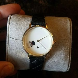 Kate Spade Black Leather Watch